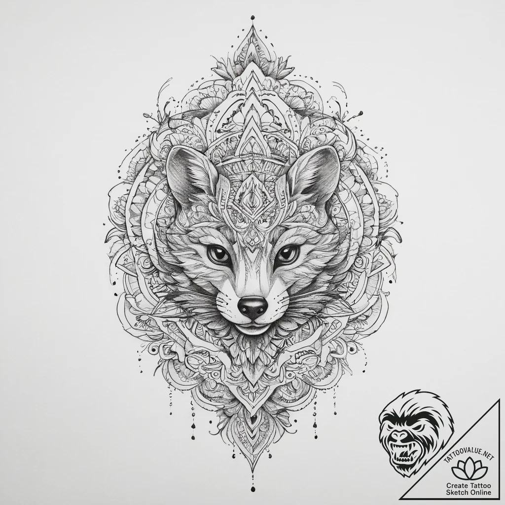 Tattoo sketch shrew, tattoo line art, rough s... - tattoo sketch (№1760032302_0, 09.10.2025 17:51) — tattoovalue.net