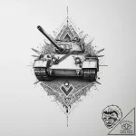 Tattoo sketch tank t-34, tattoo drawing outli… – tattoo sketch (№1760033813_0, 09.10.2025 18:16) — tattoovalue.net