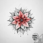 Tattoo sketch poinsettia flower, tattoo drawi… – tattoo sketch (№1760034679_0, 09.10.2025 18:31) — tattoovalue.net