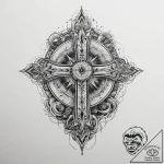 Tattoo sketch cosmic narrative, tattoo flash… – tattoo sketch (№1760034896_0, 09.10.2025 18:34) — tattoovalue.net