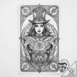 Tattoo sketch tarot card magician – tattoo sketch (№1760035548_0, 09.10.2025 18:45) — tattoovalue.net