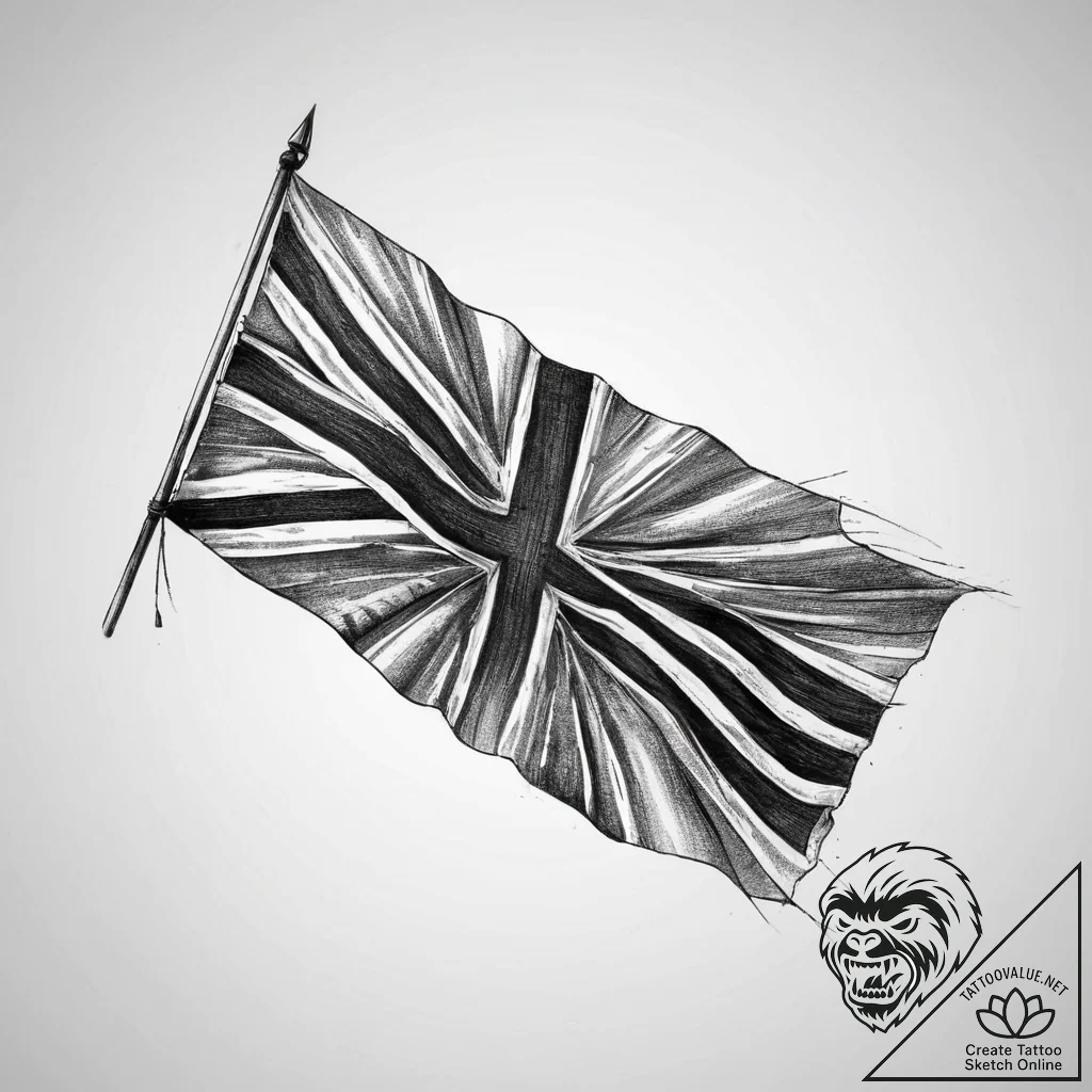 Tattoo sketch punk black flag, artistic tatto... - tattoo sketch (№1760035763_0, 09.10.2025 18:49) — tattoovalue.net