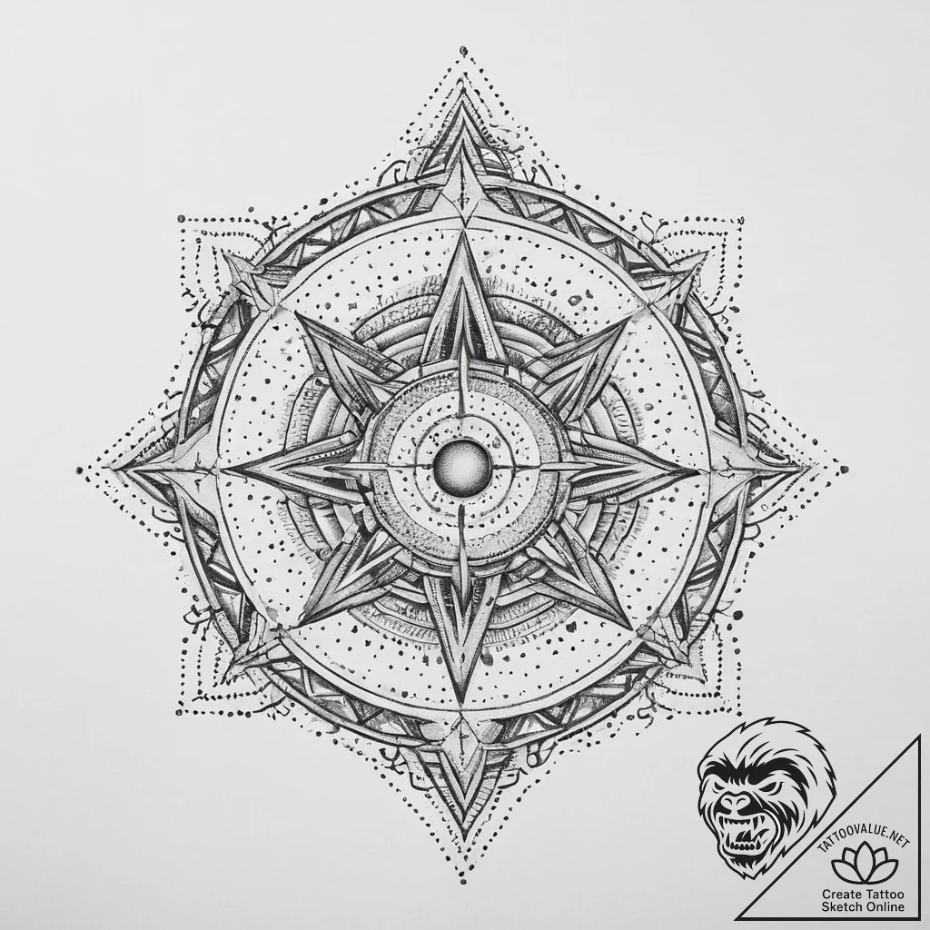 Tattoo sketch cosmic representation, tattoo f... - tattoo sketch (№1760035985_0, 09.10.2025 18:53) — tattoovalue.net