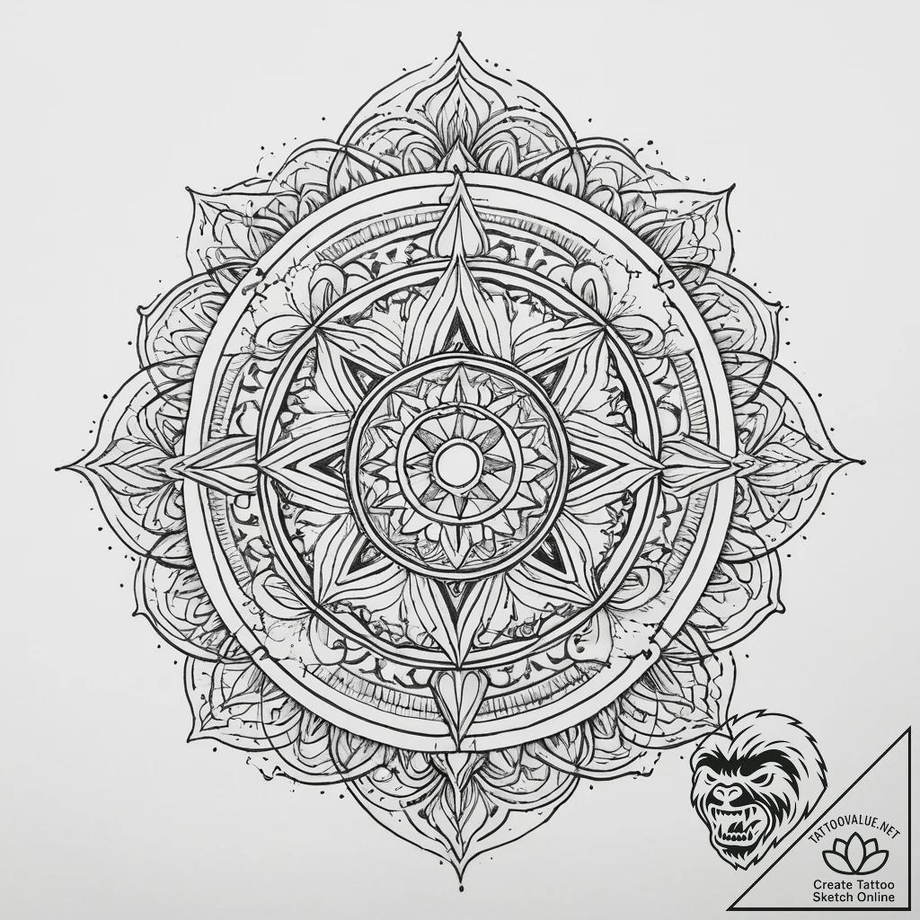 Tattoo sketch cosmic kingdom, tattoo flash sh... - tattoo sketch (№1760036861_0, 09.10.2025 19:07) — tattoovalue.net