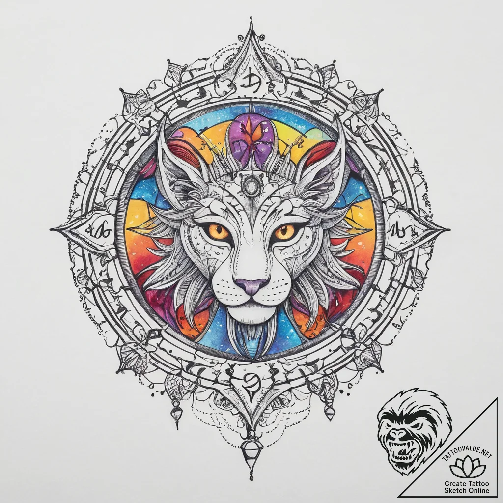 Tattoo sketch horoscope chart, ink illustrati... - tattoo sketch (№1760037076_0, 09.10.2025 19:11) — tattoovalue.net