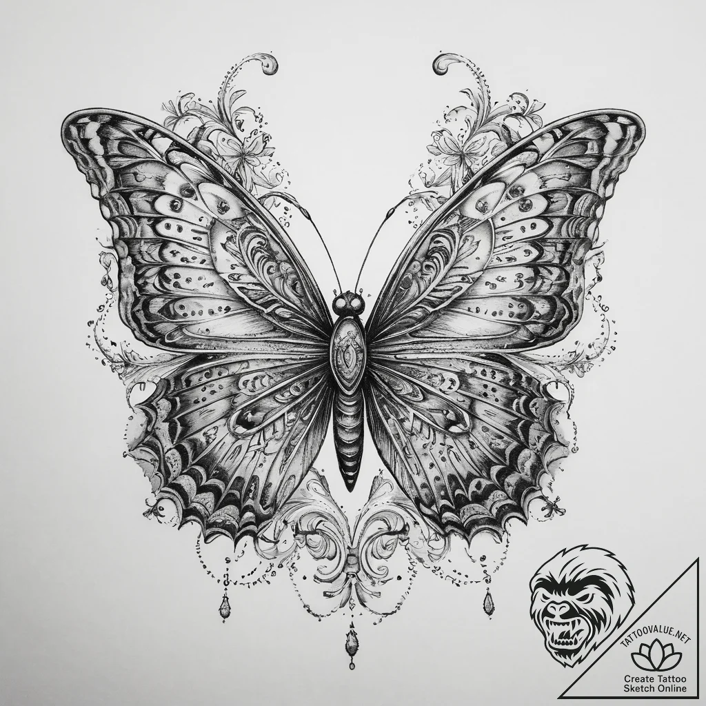 Tattoo sketch butterfly girl tattoo, tattoo s... - tattoo sketch (№1760037293_0, 09.10.2025 19:14) — tattoovalue.net
