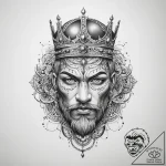 Tattoo sketch king tattoo – tattoo sketch (№1760038373_0, 09.10.2025 19:32) — tattoovalue.net