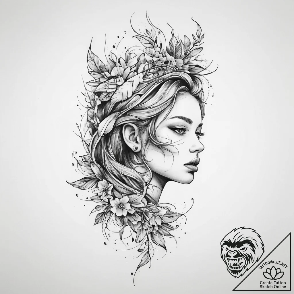 Tattoo sketch ash, tattoo drawing outline, ro... - tattoo sketch (№1760039235_0, 09.10.2025 19:47) — tattoovalue.net