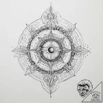 Tattoo sketch cosmic fount, tattoo line art,… – tattoo sketch (№1760039450_0, 09.10.2025 19:50) — tattoovalue.net