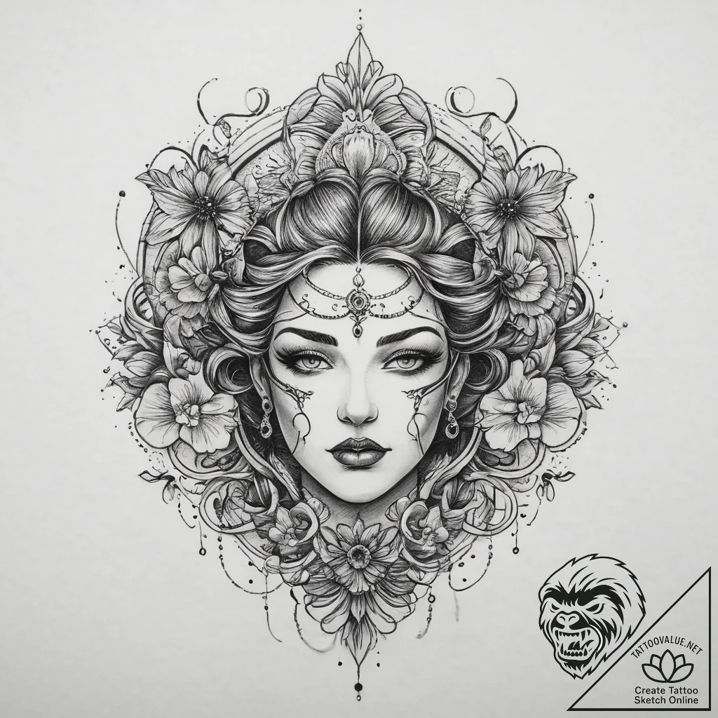 Tattoo sketch sewing a pin cushion, tattoo sk... - tattoo sketch (№1760040970_0, 09.10.2025 20:16) — tattoovalue.net
