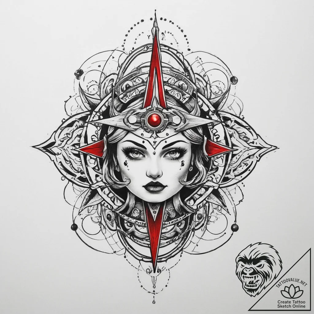 Tattoo sketch cosmic land, tattoo sketch desi... - tattoo sketch (№1760041403_0, 09.10.2025 20:23) — tattoovalue.net