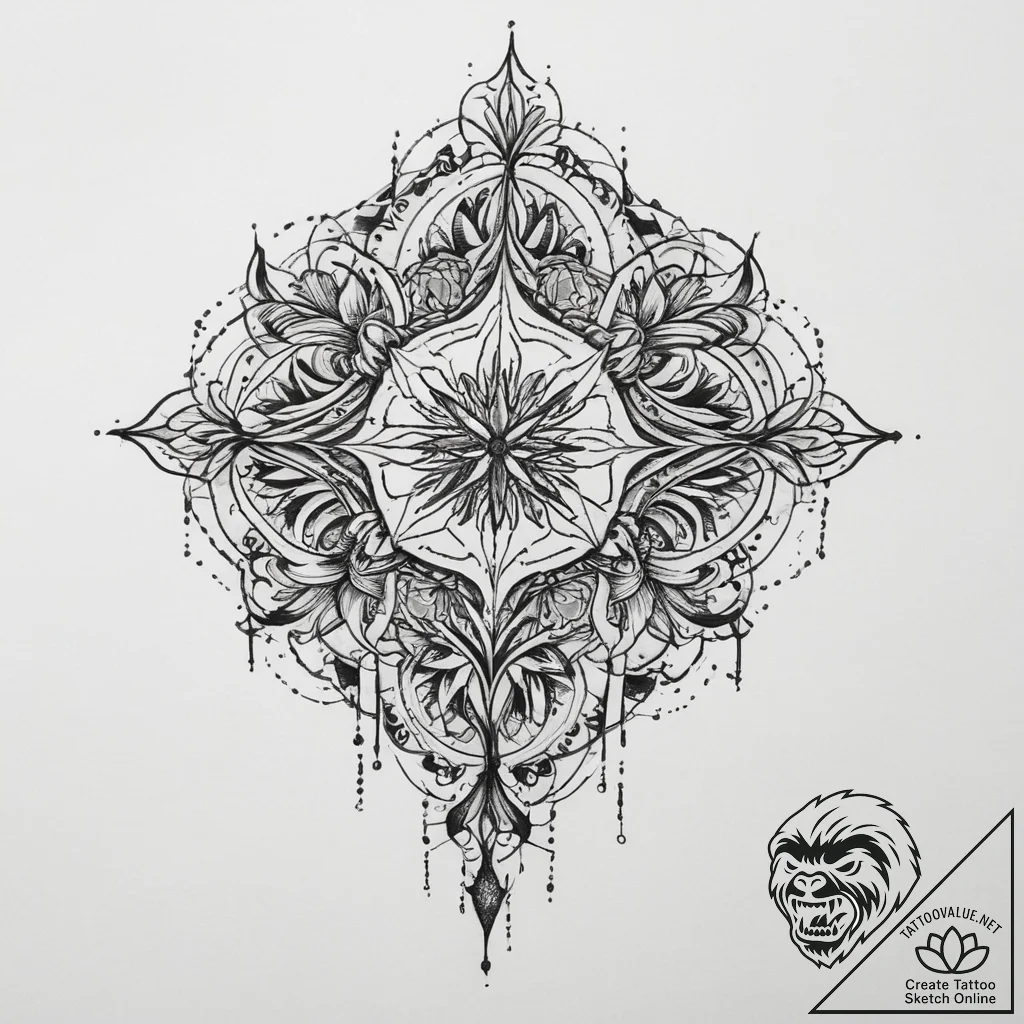 Tattoo sketch puzzle, tattoo flash sheet desi... - tattoo sketch (№1760041618_0, 09.10.2025 20:26) — tattoovalue.net