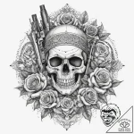 Tattoo sketch carpenter nail gun, tattoo sket… – tattoo sketch (№1760043780_0, 09.10.2025 21:03) — tattoovalue.net