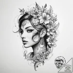 Tattoo sketch white – tattoo sketch (№1760044655_0, 09.10.2025 21:17) — tattoovalue.net