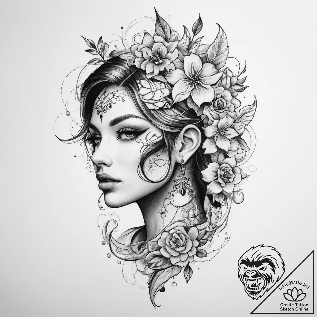 Tattoo sketch white - tattoo sketch (№1760044655_0, 09.10.2025 21:17) — tattoovalue.net