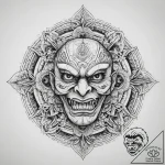 Tattoo sketch tengu, ink illustration for tat… – tattoo sketch (№1760045520_0, 09.10.2025 21:32) — tattoovalue.net
