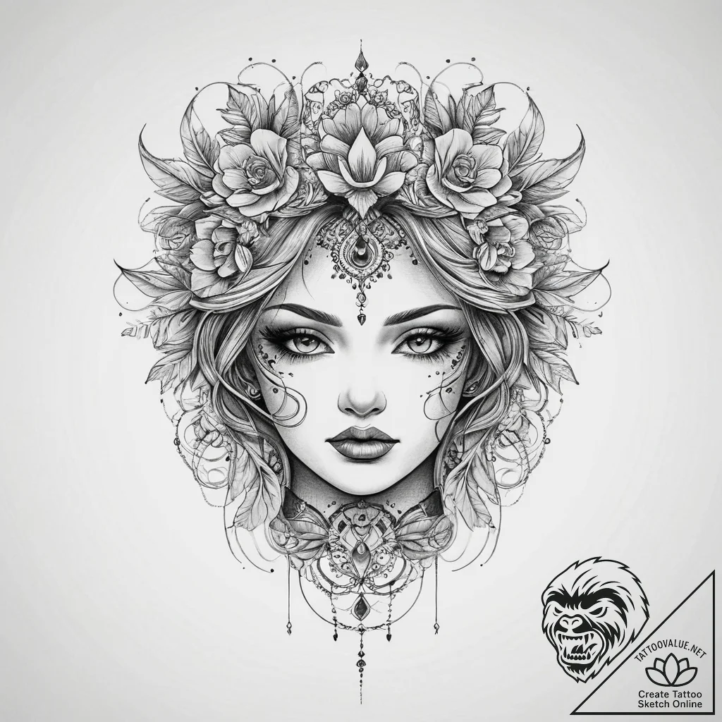 Tattoo sketch passion, ink illustration for t... - tattoo sketch (№1760045954_0, 09.10.2025 21:39) — tattoovalue.net