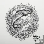 Tattoo sketch trout, concept art for tattoo,… – tattoo sketch (№1760046170_0, 09.10.2025 21:42) — tattoovalue.net
