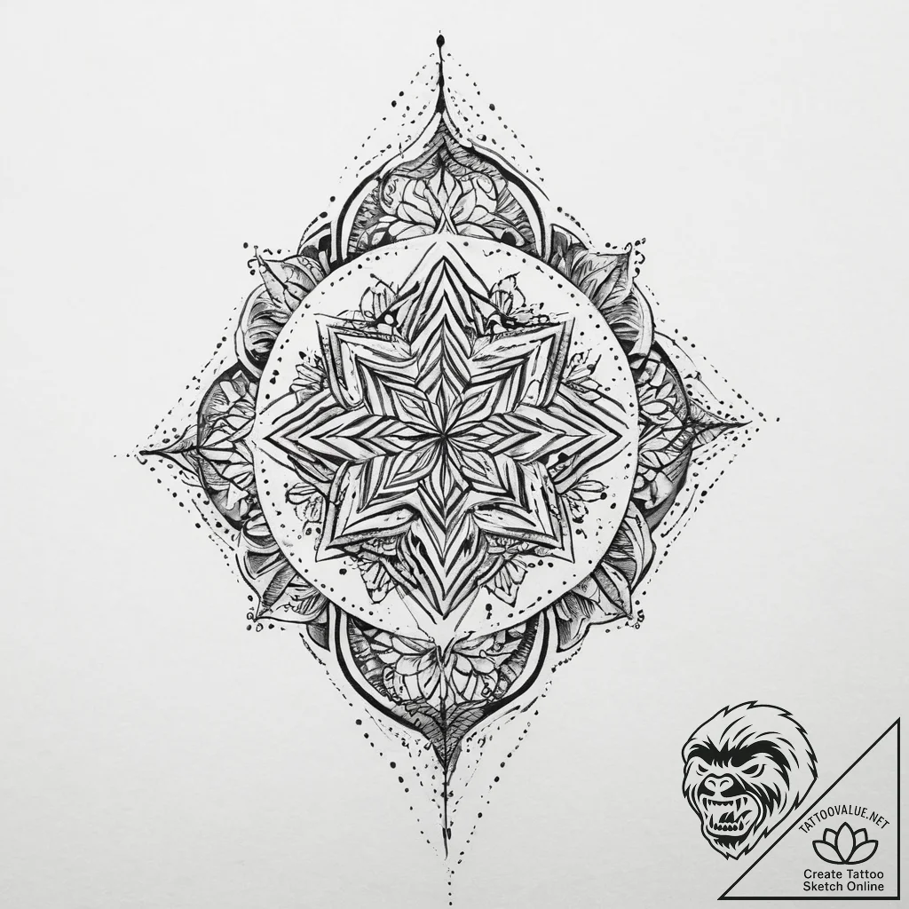 Tattoo sketch geometric узор, tattoo flash sh... - tattoo sketch (№1760046387_0, 09.10.2025 21:46) — tattoovalue.net
