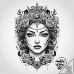 Tattoo sketch goddess tattoo, concept art for… – tattoo sketch (№1760048328_0, 09.10.2025 22:18) — tattoovalue.net