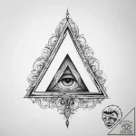Tattoo sketch magical triangle – tattoo sketch (№1760049204_0, 09.10.2025 22:33) — tattoovalue.net