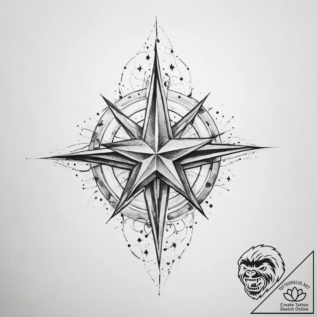 Tattoo sketch stars tattoo - tattoo sketch (№1760049421_0, 09.10.2025 22:37) — tattoovalue.net