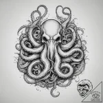 Tattoo sketch kraken tentacle, concept art fo… – tattoo sketch (№1760049851_0, 09.10.2025 22:44) — tattoovalue.net