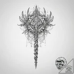 Tattoo sketch magic wand – tattoo sketch (№1760051805_0, 09.10.2025 23:16) — tattoovalue.net