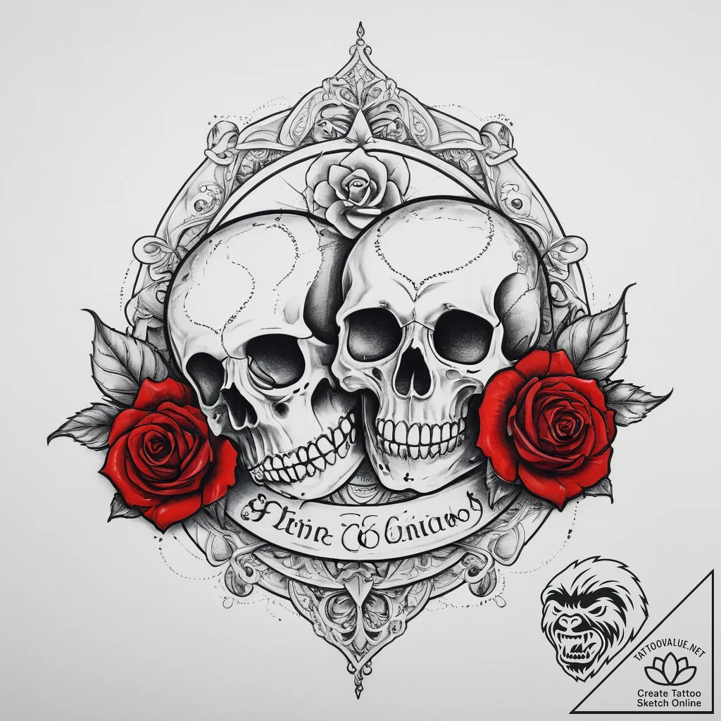 Tattoo sketch a family motto, tattoo line art... - tattoo sketch (№1760052455_0, 09.10.2025 23:27) — tattoovalue.net