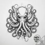 Tattoo sketch octopus, tattoo line art, new s… – tattoo sketch (№1760053992_0, 09.10.2025 23:53) — tattoovalue.net