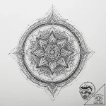 Tattoo sketch cosmic self, tattoo line art, d… – tattoo sketch (№1760054208_0, 09.10.2025 23:56) — tattoovalue.net