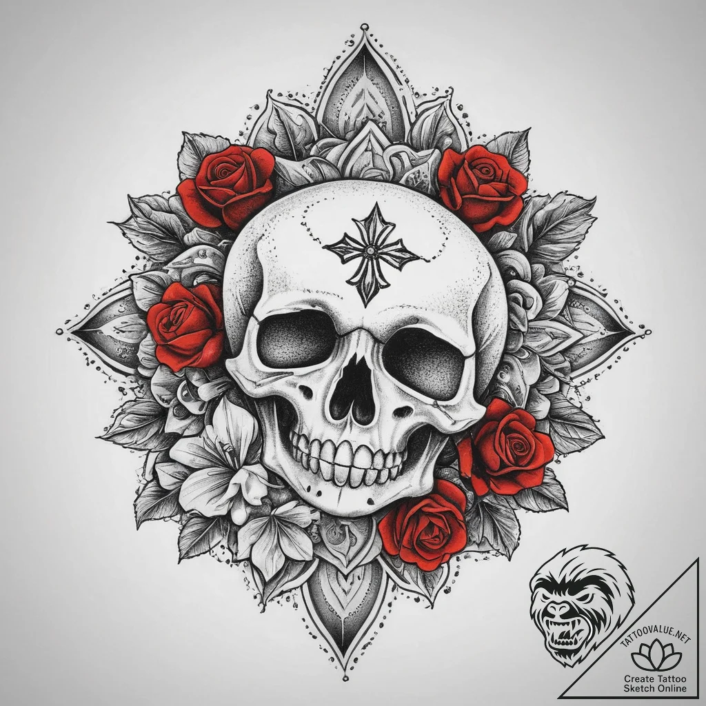 Tattoo sketch snowdrop, concept art for tatto... - tattoo sketch (№1760054859_0, 10.10.2025 00:07) — tattoovalue.net