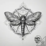 Tattoo sketch mayfly, artistic tattoo sketch,… – tattoo sketch (№1760055723_0, 10.10.2025 00:22) — tattoovalue.net