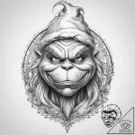 Tattoo sketch the grinch with a claw, tattoo… – tattoo sketch (№1760055939_0, 10.10.2025 00:25) — tattoovalue.net