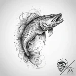 Tattoo sketch pickerel – tattoo sketch (№1760057665_0, 10.10.2025 00:54) — tattoovalue.net