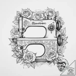 Tattoo sketch sewing machine with a quote, ta… – tattoo sketch (№1760057880_0, 10.10.2025 00:58) — tattoovalue.net