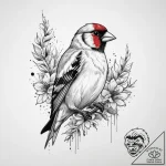 Tattoo sketch goldfinch, tattoo flash sheet d… – tattoo sketch (№1760059825_0, 10.10.2025 01:30) — tattoovalue.net