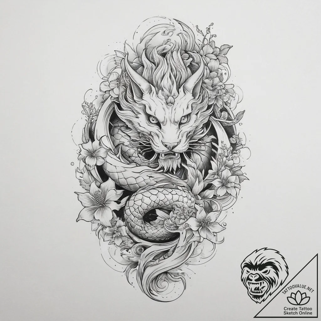 Tattoo sketch siren tattoo, tattoo line art,... - tattoo sketch (№1760060254_0, 10.10.2025 01:37) — tattoovalue.net