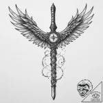 Tattoo sketch flying broomstick, ink illustra… – tattoo sketch (№1760060471_0, 10.10.2025 01:41) — tattoovalue.net