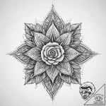 Tattoo sketch alatyr (eight-pointed star) wit… – tattoo sketch (№1760060687_0, 10.10.2025 01:44) — tattoovalue.net