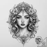 Tattoo sketch oasis, tattoo line art, dotwork… – tattoo sketch (№1760061337_0, 10.10.2025 01:55) — tattoovalue.net