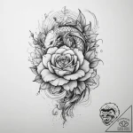 Tattoo sketch rose with cross, tattoo drawing… – tattoo sketch (№1760062415_0, 10.10.2025 02:13) — tattoovalue.net