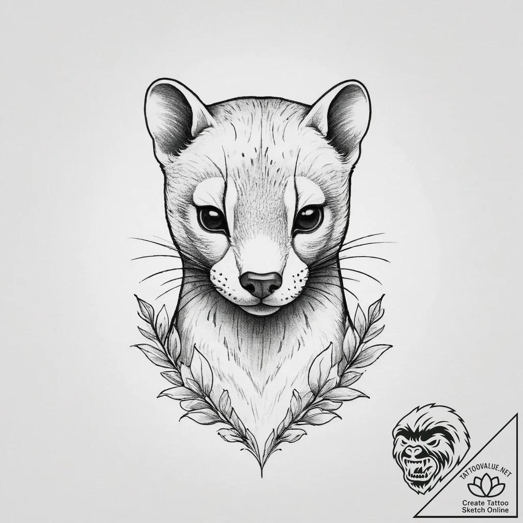 Tattoo sketch weasel, artistic tattoo sketch,... - tattoo sketch (№1760062630_0, 10.10.2025 02:17) — tattoovalue.net