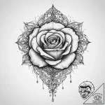 Tattoo sketch gothic роза, ink illustration f… – tattoo sketch (№1760062844_0, 10.10.2025 02:20) — tattoovalue.net