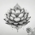 Tattoo sketch lotus flower with magical aura,… – tattoo sketch (№1760063487_0, 10.10.2025 02:31) — tattoovalue.net