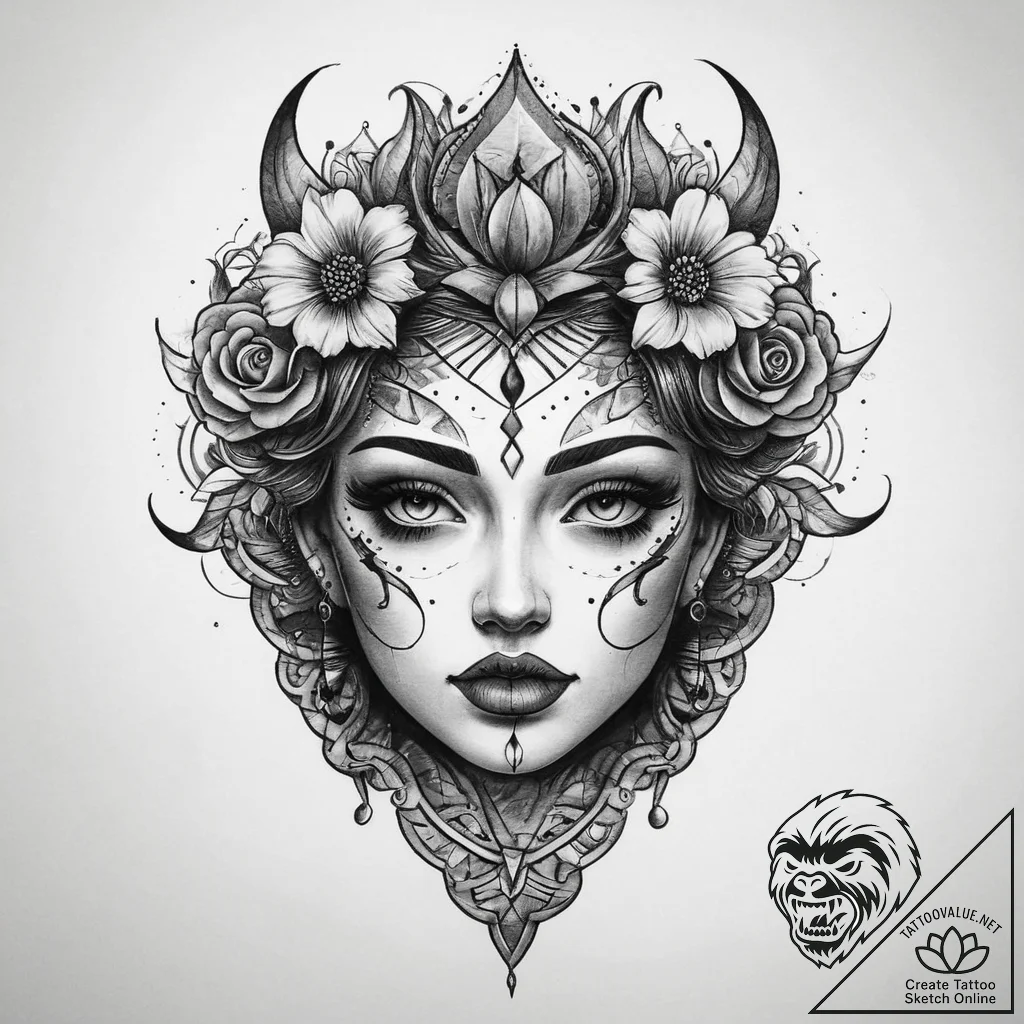 Tattoo sketch body, ink illustration for tatt... - tattoo sketch (№1760064565_0, 10.10.2025 02:49) — tattoovalue.net