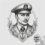 Tattoo sketch soldier with a thread, artistic… – tattoo sketch (№1760064781_0, 10.10.2025 02:53) — tattoovalue.net