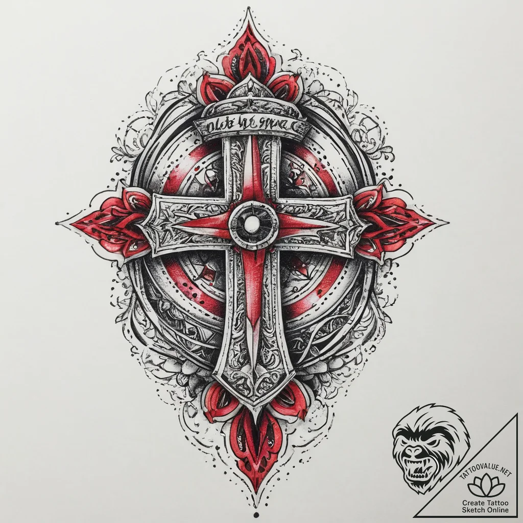 Tattoo sketch red, tattoo sketch design, on a... - tattoo sketch (№1760068019_0, 10.10.2025 03:46) — tattoovalue.net
