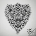 Tattoo sketch shield, tattoo line art, black… – tattoo sketch (№1760068666_0, 10.10.2025 03:57) — tattoovalue.net