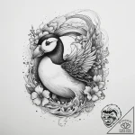 Tattoo sketch puffin, concept art for tattoo,… – tattoo sketch (№1760069098_0, 10.10.2025 04:04) — tattoovalue.net